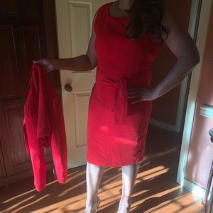 Chancelle Red Two Piece Dress and Jacket
